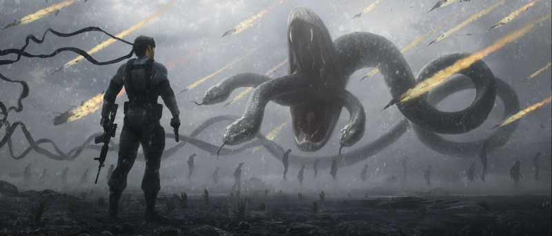 Art by Dennis Chan. “Metal Gear is full of what I call ‘military surrealism.’ It’s a delicate balance between horror-inspired-supernatural (nanomachines) & manga-stylized-magical-realism. I wanted to explore and capture these odder moments,” Vogt-Roberts said.